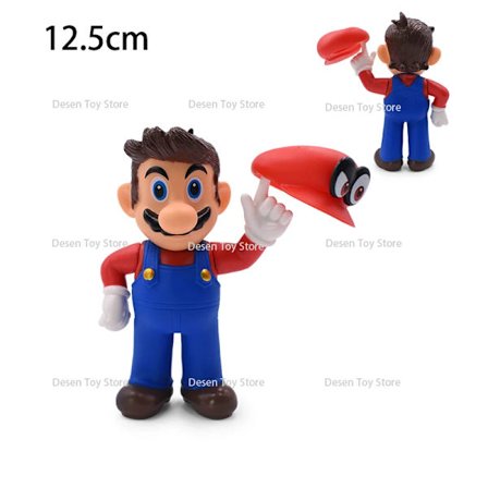 1 stk Mini Mario Bros Figur Bowser Prinsesse Peach Toad Goomba Grønn Yoshi Donkey Kong Koopa Troopa Cappy Goomba Action Modell Leke