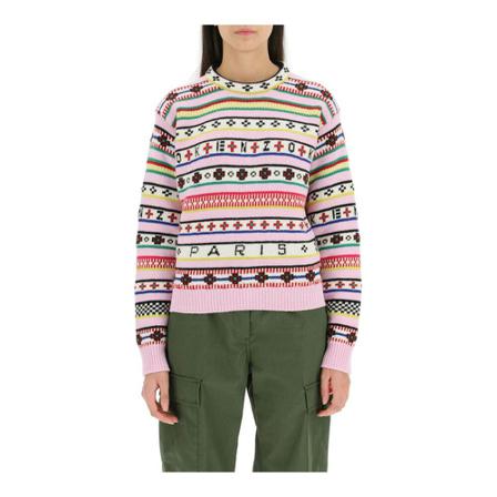 Kenzo, Knitwear Roze, Dames, Maat:XS,wol,gestreept