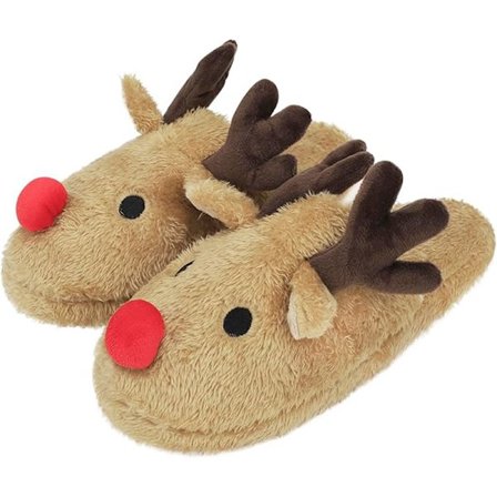 Dame Varme Fleece Reindeer Indendørs Tøfler