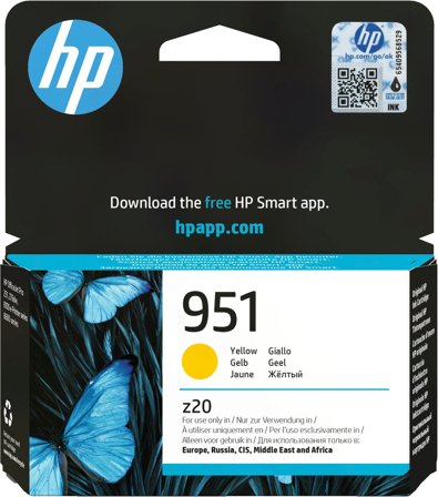 HP 951 gul original bläckpatron, 888182554180