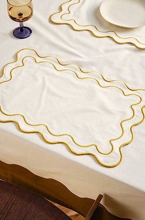 Jotex - Placemat Pak Van 2 Natuurwit/olijfgroen Natuurwit/olijfgroen - LOVIS - Koop Placemats bij Jotex