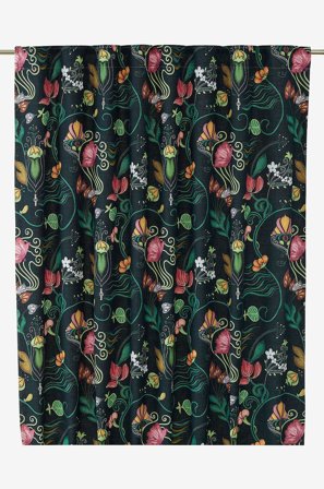 Svanefors - Gardin José, 1-pk - Svart - Leggbåndslengder - No size - Fra Homeroom