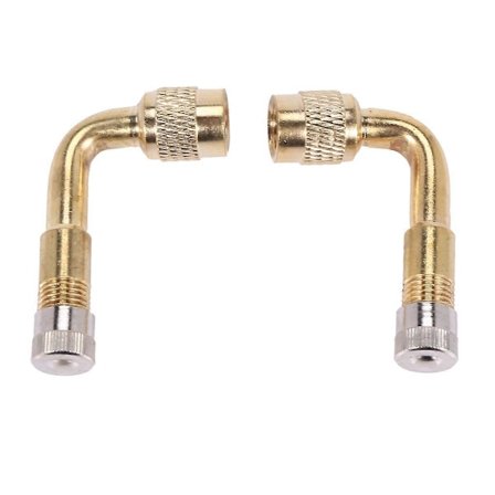 2 stk. ventilforlenger ventilforlengeradapter dekk 90 graders bøyd metallvinkel for sykkel motorsykkel scooter