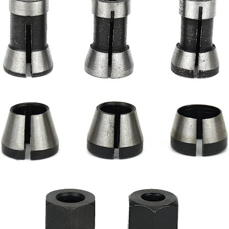 6 st fräschuck 6 mm 6,35 mm 8 mm hylsa trimmerchuck träskärare klämma