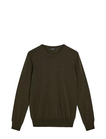 Lyle Merino Crew Neck Sweater Strikkegenser M. Rund Krage Brun J. Lindeberg