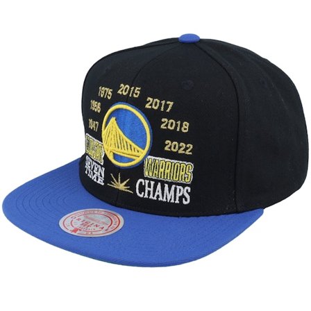 Mitchell & Ness - Negro snapback Gorra - Golden State Warriors Champ Is Here Black/Blue Snapback @ Hatstore
