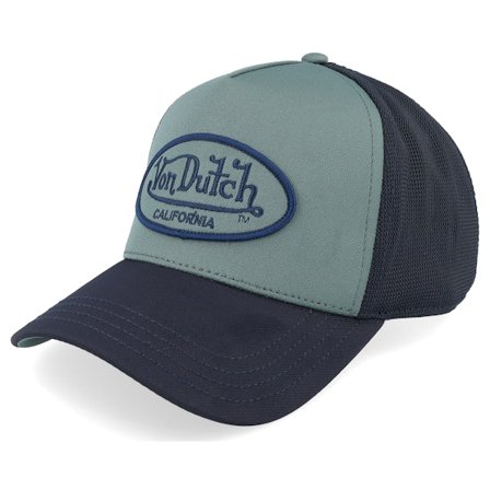 Von Dutch - Blue - trucker - Cap - "Oval PatchNavy/Light Blue A-Frame Trucker " - Hatstore