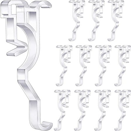 10 st Valansklämmor 2 tum Genomskinlig Plast Dold Hållare Hållare f