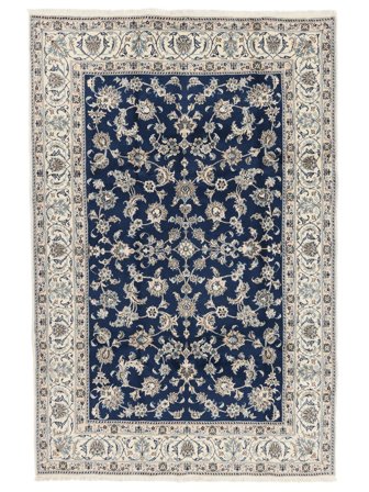 Nain Rug Hand Knotted 194X294 Dark Grey/Black Persia/Iran