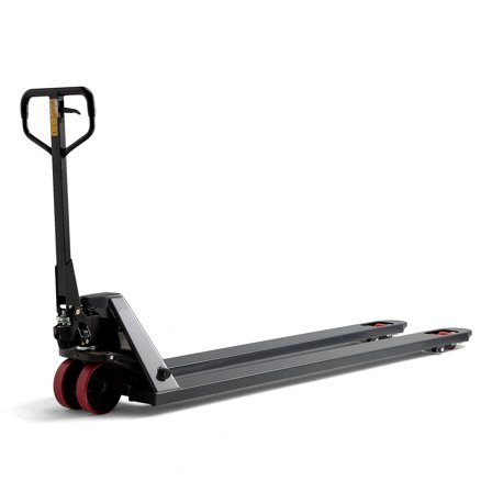 Quicklift-Palettenhubwagen BOOST, 2000 kg, L 2000 mm, grau, Polyurethan/doppelt