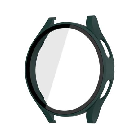 Fodral i härdat glas+ för Samsung Galaxy Watch 4/5/6 44 mm40 mm skärmskydd Bumper Shell Hårt Matt All Around Cover Dark Green Galaxy Watch 6 40mm