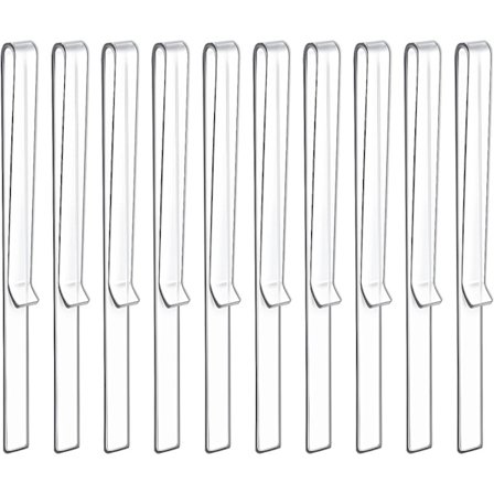 10 stk. Musikarkklips, gennemsigtig akryl, nodestativklips, bogsideklips til vind til musiker, komponist, nem at læse