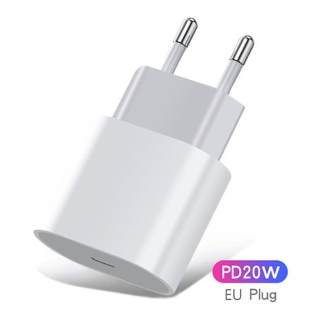 【PP】2023 2-pakning - iPhone Lader - Hurtiglader - Adapter 20W Hvit One Size