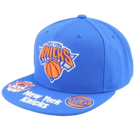Mitchell & Ness - NBA Blå snapback Keps - New York Knicks Front Face Blue Snapback @ Hatstore