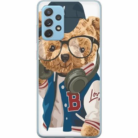 Samsung Galaxy A72 5g Genomskinligt Skal Fashion Bear