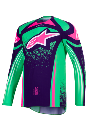 Alpinestars Techstar Nomur MX Jersey Purple/Green/Pink S