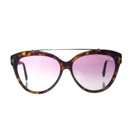 Tom Ford Pre-owned, Pre-owned Acetatesunglasses Bruin, Dames, Maat:ONE Size