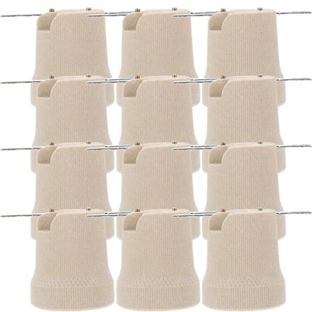 12 st Ljuskrona Sockel Ersättning E27 Skruv Lampsockel Lamphållare Glödlampsbas