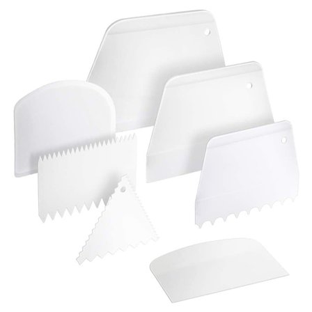 7 st Plast Tårtkantsskrapa Skärare Set