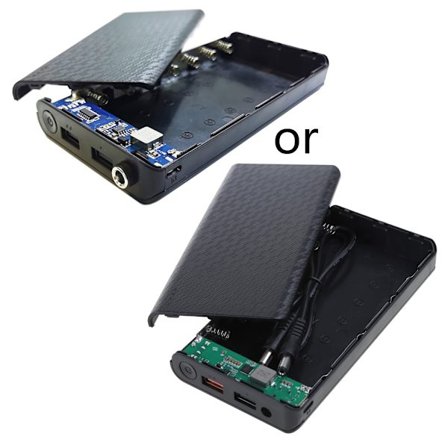 Slitstark Dual USB Output DIY 7x18650 Batteri för Case för DC-utgång 9V/12V Plastladdningsbox Ej avtagbar Power Bank