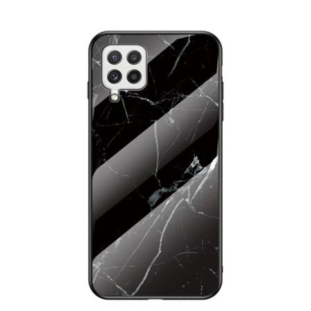 Skalo Samsung A22 4g Marmor Härdat Glas Tpu-skal - Motiv 1 Multifärg