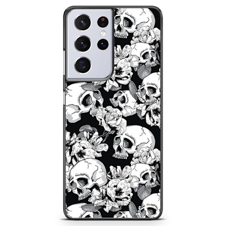 Bjornberry Skal Samsung Galaxy S21 Ultra - Dödskallar & Rosor