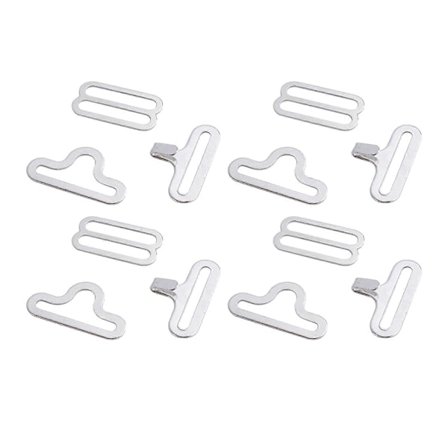 50 set Metalljusterbara Fluga Tillbehör Slipsklämma Haken Fäste Slipsrem