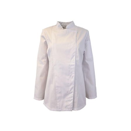 Kockrock LÄ 66231 dam vit XS - Lyreco - Arbetskläder - Arbetsjackor - Kock- och livsmedelsrockar