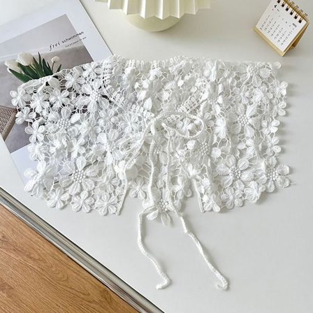 Pitsi Kangas Pääntie Fake Kaulus VALKOINEN