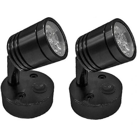 [CA] 12V LED-lamper for bobil, vegglampe for lesing, bil, campingvogn, båt, interiørlampe, bobil, lampe med bryter, kaldhvit