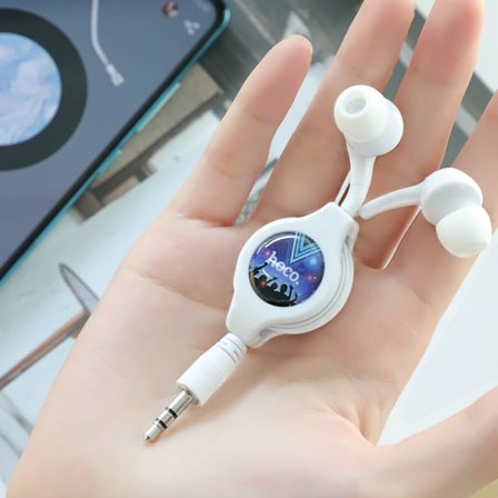 3,5 mm Jack Retractable Trassellösa Stereo Hörlurar