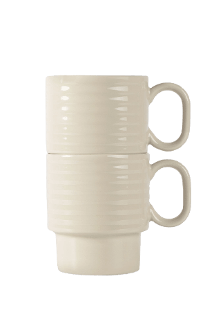 Sagaform Coffee & More kaffemugg, 2-pack Kök matlagning Beige 12x8x9cm 30cl