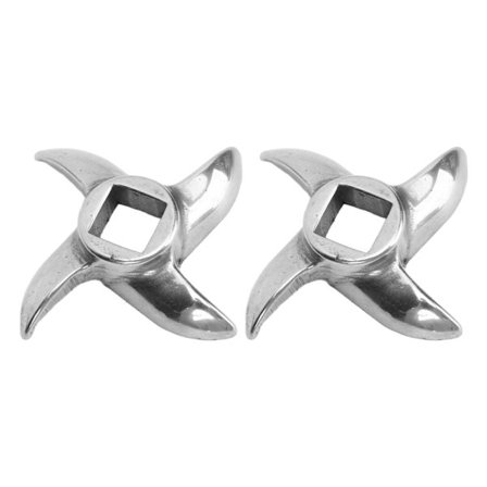 2 stk. elektriske kødhakkerblade i rustfrit stål - reservedele til kødhakker