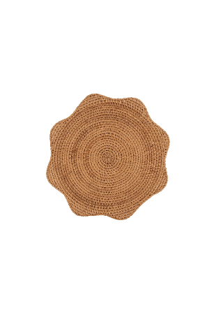 Pick A Poppy Scallop Rotting Bordstablett - 33 Cm Serveringstillbehör Beige 36