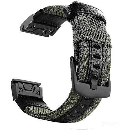 /NN/22 mm Nylonband Passar Garmin Fenix 5/Fenix 6 (grön)