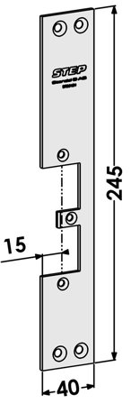 STEP ST9515H Stolpe till STEP 92 Preload, STEP 92 Release 40 mm, höger, Larm & säkerhet