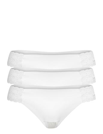 Brief Lace Invisible Thong Low Stringtruse Undertøy Hvit Lindex