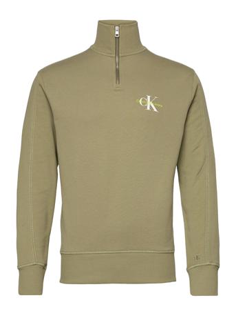 Monogram Logo Quarter Zip Hwk Green Calvin Klein Jeans