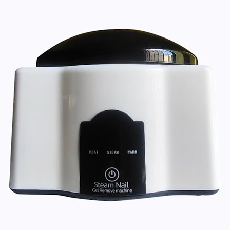 Opgraderet dampgel neglelakfjernermaskine, skader ikke negle, damp neglelakfjerner til fjernelse af gellak (sort/hvid)