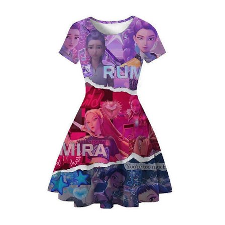 KPop Demon Hunters 3D-printet nederdel prinsessekjole fest pigekjoler 17 _a