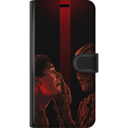 Kompatibelt Plånboksfodral till Motorola Motorola Moto G34 Mörk fantasyillustration som visar mötet mellan människa och monster med stark dramatik