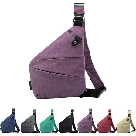 Stöldskydd Crossbody Väska för Kvinnor Personlig Flex Resväska Stöldskydd Cross Body Väska Sling Bröstväska för Män