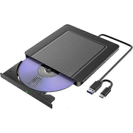 Ulkoinen CD DVD -asema, erittäin ohut CD DVD -poltin ulkoinen asema USB 3.0:lla ja USB-C:llä, kannettava CD/DVD/-RW/ROM-asema PC:lle/kannettavalle/