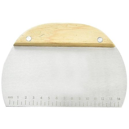 Metallisk stekespade i rustfritt stål - Perfekt som deigskjærer for brød og pizzaddeig - Multifunksjonelt kjøkkenutstyr for flattoppgrill 1 stk