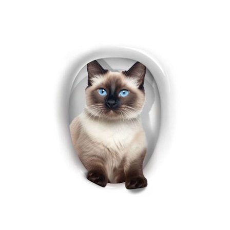 3D-klistermärken för katttoalett Livliga djurdekaler 5 5