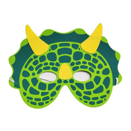 Dinosaur Party Masks Elastik EVA Filt Child Foam Dino Mask blå