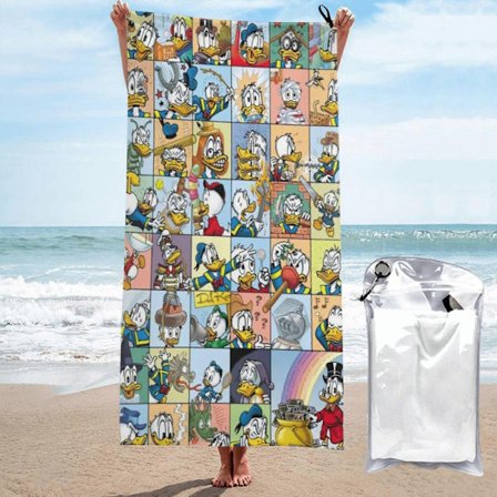 Aku Ankka Mikrokuitu Rantapyyhe 100cm x 180cm päivittäiseen käyttöön [HK]