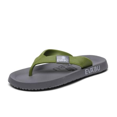 Summer Gentleman Canvas Fiskbensbälte Halkfri strandskor med mjuk botten EVA Stovepipe Hem Student Semester Herr Flip-flops Green CN size 45
