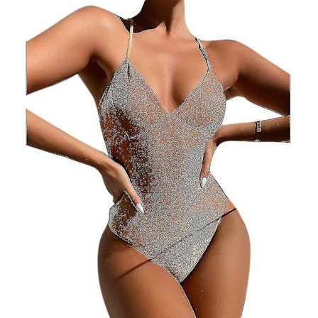 Glitter Badedrakt Push Up for Kvinner - Éndels Badedrakt Glitrende Strandklær Badeantrekk
