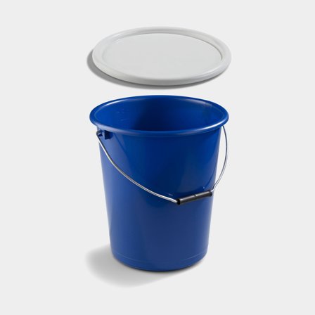 Ämpäri kannella Nordiska Plast, sininen, 12 litraa